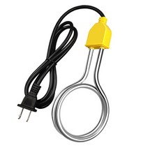 전기 순간온수기 휴대용 600w-1500w 침수 보일러 스테인레스 스틸 난방 풀 탱크 1m 유럽/미국 플매트 카펫 러그, 04 US-1200W-1.5m