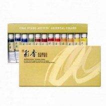 알파색채 채향 동양화 물감세트 15ml 12색, 없음