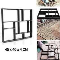 DIY 포장 금형 홈 가든 플로어 도로 콘크리트 스테핑 진입로 스톤 경로 파티오 블랙 플라스틱 만들기, 06 G