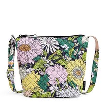 Vera Bradley 여성용 면 버킷 크로스바디 지갑 스노우 글로브 모티프 - 재활용