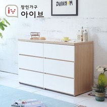 장인가구 유니코 그란데 1200 빅와이드 3단 서랍장, 단일옵션