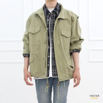 베이직 사파리 필드 자켓 (3colors) 남자 봄 여름 가을 오버핏 카키 야상 점퍼