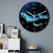 [노만코펜하겐] [8무드] 무소음 인테리어 디자인 벽시계 35cm, 돌핀 돌고래 무음 벽걸이 시계