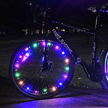 세이프 자전거 LED 와이어 휠라이트(컬러믹스) 가정용 업소용 추천 AXD01658BB, 제목색상또는랜덤