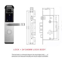 홈아파트 지문 코드 도어 스마트 잠금 RFID 키패드 리더 액세스 시스템, 04 SILIVER_01 22*240 (6085)