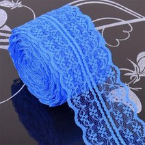 레이스원단 레인보우 레이스 리본 10m롤 4.5cm 폭 DIY 액세서리 의류 속옷 신축성 없는 롤, [12]