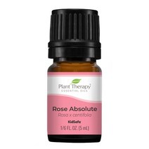 플랜트 테라피 로즈 앱솔루트 에센셜 오일 100% 순수 희석되지 않은 아로마테라피 5mL, 5ml(1/6온스)