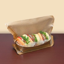 종이봉투 OPP비닐 스탠드 창봉투 크라프트 4 5번 장원패키지 [100ea], 4개