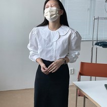 라멜라 / 언발 라운드 카라 블라우스