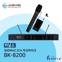 엔터그레인 KANALS(카날스) 무선마이크 BK-8200 900MHZ 2CH, 카날스 BK-8200