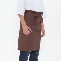 허리형 단색 앞치마 브라운 요리 주방 미술 공방 화방