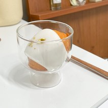 마카 내열유리 투명 언더락 요거트볼 시리얼그릇 아기 요플레 아포카토 아이스크림 디저트 컵