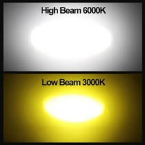 H4 LED H6 BA20D LED 오토바이 헤드 라이트 전구 CSP 흰색 노란색 Hi Lo 램프 안개등 모토 스쿠터 액세서, 02 White and Yellow_01 H4