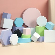 전시다이 소형 스툴 진열대 디스플레이박스 촬영소품, 6-소형사각형-그린