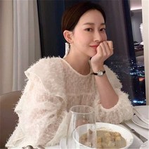 VIP 이청아 프릴랩 블라우스 사랑의 불시착 b8x180