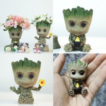 이찌요 그루트 화분 베이비그루트화분 집들이 개업 선물 DIY 스칸디아모스 화분, 3.병아리 그루트
