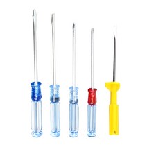 수공구 투명 손잡이 스크루 드라이버 작은 크리스탈 미니 헤드 일자형, [03] Crystal cross RD