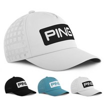 핑 오각패치 남성 골프모자, 블루 오각패치 모자