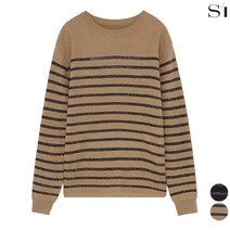 스트라이프 라운드넥 메탈 울 블렌디드 니트 (SBUCX2950)
