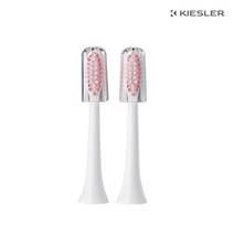 키슬러 전동 칫솔모 2개입 리필모 C100전용 호환칫솔모, C100 칫솔모 2개입 (핑크&화이트), 1개