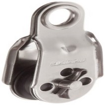 RONSTAN RF468 Grade Stainless Steel 316 Ferrule Eye Head Removable Sheave Single Block 990 lbs Load, 1, 1-1/4