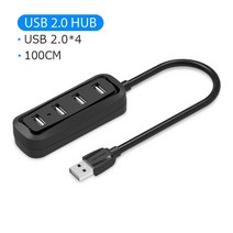 노트북 랩탑 멀티 허브 Vention-고속 4 포트 USB 2.0 허브 USB 포트 USB 3.0 허브 휴대용 OTG 허브 USB 분배기 애플 맥북 에어 노트북 PC 태블릿, J43-100CM