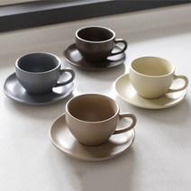 [바보사랑] 에크렌(Ecrins) 노블 도자기 커피잔 1인세트-4color[베가], 옵션:그레이블루