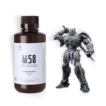 3D프린터 레진 ResONE 3D 프린터 수지 견고하고 단단한 ABS 같은 부서지지 않는 405nm 광폴리머 LCD 인쇄, 01 M58 Gray-500g