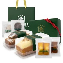 우주제빵소 초코 크림 치즈 파운드케익 무화과 케이크 선물세트 휘낭시에 마들렌, 4종세트