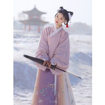 실크 생활한복 원피스 루즈핏 레이스 스몰웨딩 라인 퓨젼 배색 저고리 홍단 자락