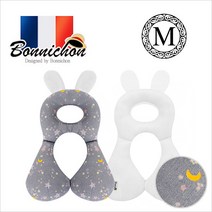 [보니숑] 프랑스 3D메쉬 짱구베개 M사이즈 아기베개 유모차 카시트 목베개 태열 두상 출, 상품선택:M사이즈-무형광-M.캔디트리핑크(메쉬)