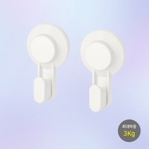 이케아 티스켄 흡착식 후크 화이트 2개 옷걸이 수건걸이 욕실 정리 수납