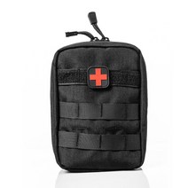 야외 의료 응급 처치 키트 MOLLE 군사 EDC 전술 가방 서바이벌 키트 응급 팩 캠핑 서바이벌 파우치 보관 가방, 01 Black