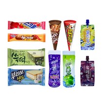 서주 롯데 해태 골라먹는 아이스크림 설레임 월드콘 누가바 스크류바 우유아이스크림 24개, 샌드 세트
