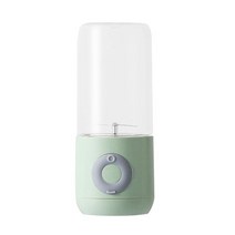 미니믹서기 가정용믹서기 500ml 전기 과즙 짜는기구 휴대용 스무디 블렌더 6 칼 블렌더 usb 무선 충전식 믹서 과즙 짜는기구 컵 여행, 초록