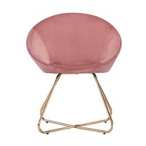 SURBORT 벨벳의자 소파의자 화장의자, 핑크_pink