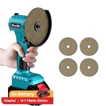 전동 그라인더 브러시리스 전기 앵글 마키타 용 컴팩트 파워 그라인딩 커팅 머신 개 디스크, 1.배터리없이 - 미국