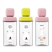 어린이 네모 물병 430ml 소풍 유아보틀 유치원물병, 핑크 토끼