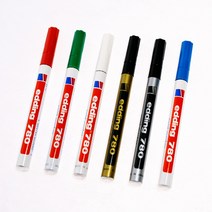에딩e-780 페인트마카 팁교체 가능(1)-0.8mm 가는닙 흑 청 적 녹 동색 백색 금색 은색, S507095-금색