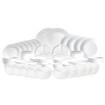 코렐 무지 저스트화이트 10인그릇세트 I 50pcs, 미국형공기대접