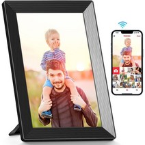 Frameo 10.1 인치 WiFi 디지털 액자 액자 with 16GB Storage and USB/TF 메모리카드 Holes Free Storage IPS HD 터치스크린, Black