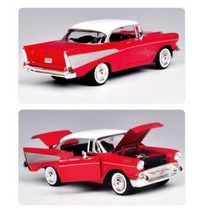 해외명차 미니어쳐카 자동차모형 모터맥스 1대24 쉐보레 벨에어 레드, 단일