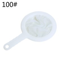재사용 가능한 100/200/400 슈퍼 미세 메쉬 체 여과기 소 름 실크를위한 쿠리 랜드 핸들, 100 메쉬, 1개