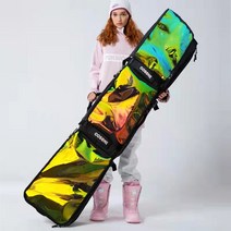 스노우보드가방 홀로그램 더블보드 엣지백 SBR 방수, 글로시블랙177x35cm