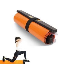 슬라이드보드 스트레칭보드 슬라이딩보드 홈트레이닝 홈트용품 가정용 pvc 소재 미끄럼 방지 운동 매트가있는 휴대용 요가 매트 균형 피트니스 훈련 슬라이딩 요가 매트, 주황색