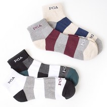 PGA 남자 골프양말 M27 라운딩 스포츠양말 5족세트, PGA_M27(블랙)_5족