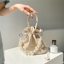 여자 진주토트백 복조리 복주머니 무지 무광 크로스백 (7170041)