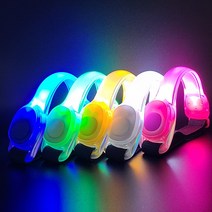 ecolucky 야간안전 LED 암밴드 피아식별 위치알림 행진 캠핑 야간작업 안전띠, 암밴드-화이트/화이트LED