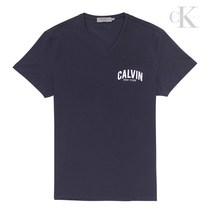 캘빈클라인 남성 슬림핏 브이넥 반팔 티셔츠_네이비 Calvin Klein Jeans slimfit J307550-402