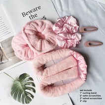 볼륨 물결 고데기 전기머리인두 롤브러쉬 오토롤링 무열 컬링 막대 머리띠 게으른 헤어 컬러 세트 컬 헤어 롤러 슬리핑 소프트 웨이브 전 여성 헤어 스타일링 액세서리, set 1